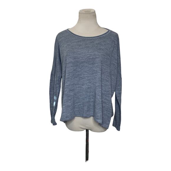 Oversize long sleeves boat neck gray top size M - Picture 2 of 6